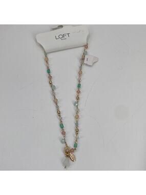 NWT Loft outlet glass pastel beaded necklace